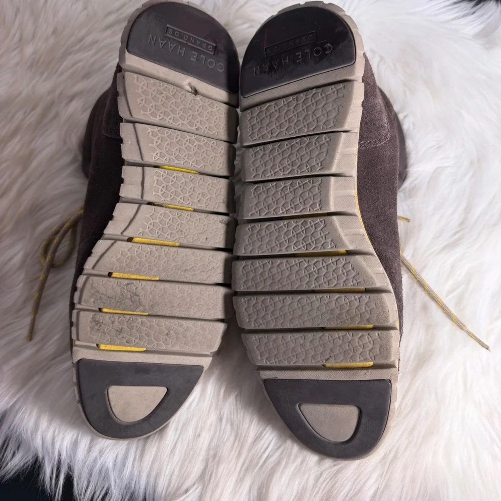 Cole Haan Zerogrand Hiker‎ Boots Brown Suede Yellow C31523 Mens 11.5
